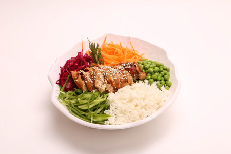 Fresh salad plate with mixed greens