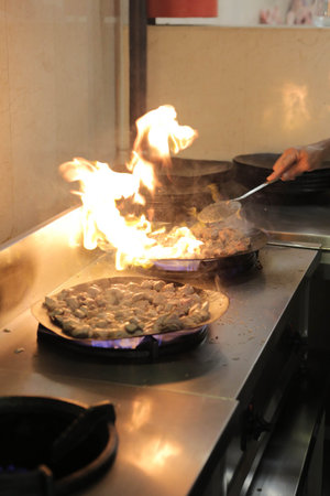 Meat Saute Turkish Meat Saute with Hair Pie Meat - Sac Frying - Sac Roasting