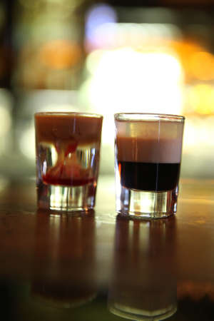 Alcohol cocktail drink on the table in restaurantの写真素材