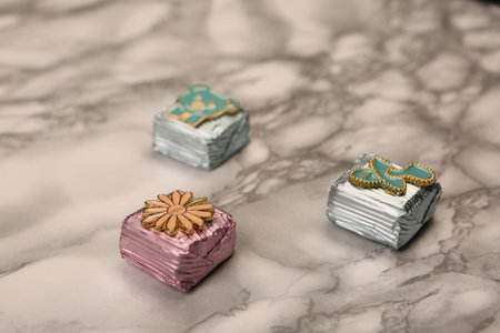 a lot of variety chocolate pralines