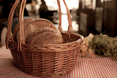 delicious natural aesthetic baked breadの写真素材