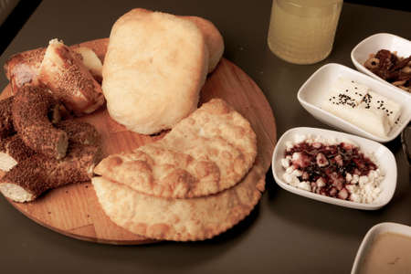 Rich and delicious Turkish breakfastの写真素材