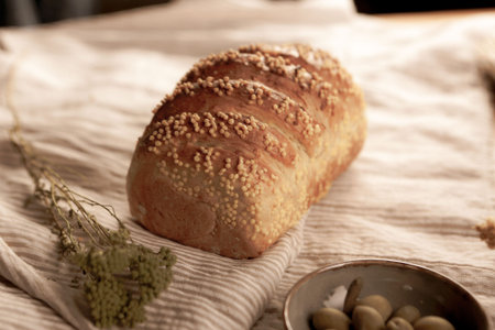delicious natural aesthetic baked bread