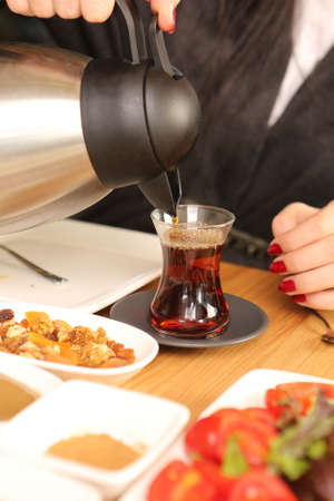 Rich and delicious Turkish breakfastの写真素材