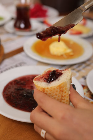 Rich and delicious Turkish breakfast