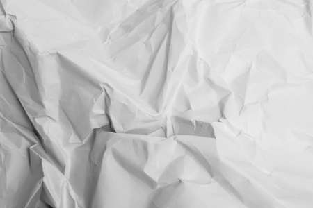 White creased crumpled paper background grunge texture backdropの写真素材