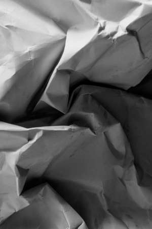 White creased crumpled paper background grunge texture backdropの写真素材