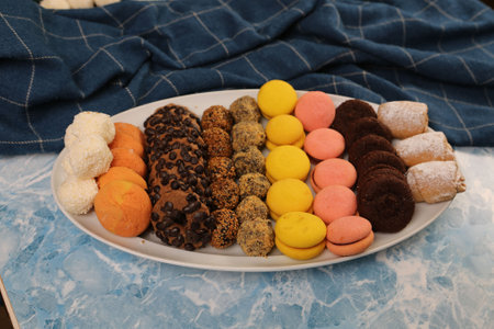 cookies with dark chocolate chipsの写真素材