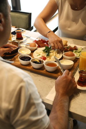 Rich and delicious Turkish breakfast