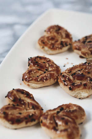 cookies with dark chocolate chipsの写真素材