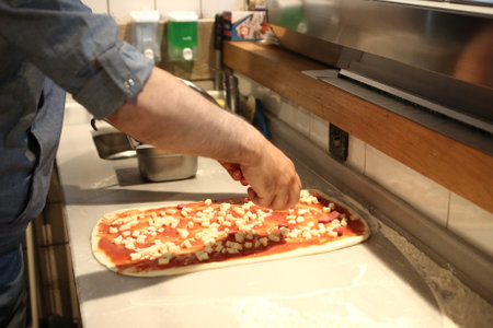 Delicious Mixture pizza Italian foodの写真素材