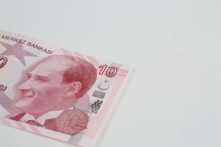 Turkish currency, Turkish lira banknotesの写真素材