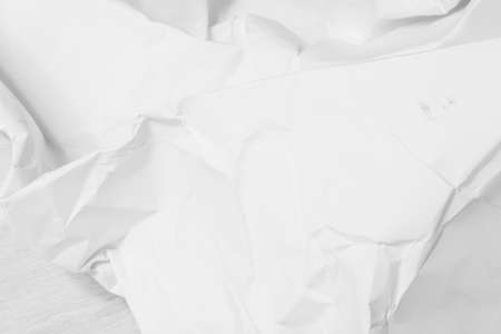 White creased crumpled paper background grunge texture backdropの写真素材