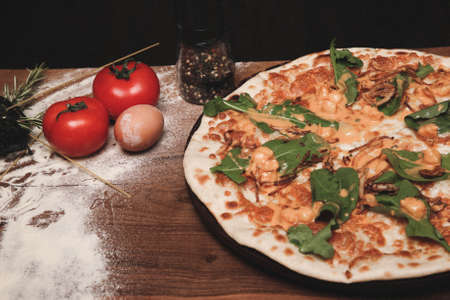 Delicious Mixture pizza Italian foodの写真素材