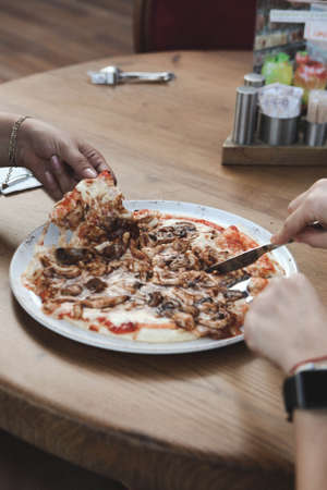 Delicious Mixture pizza Italian foodの写真素材