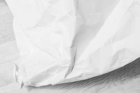 White creased crumpled paper background grunge texture backdropの写真素材