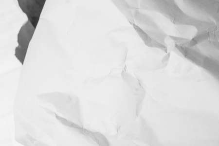 White creased crumpled paper background grunge texture backdropの写真素材