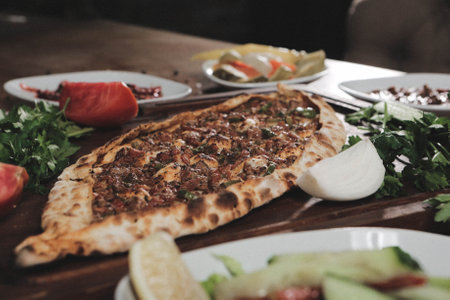 Turkish and Arabic Traditional Ramadan Kebabの写真素材