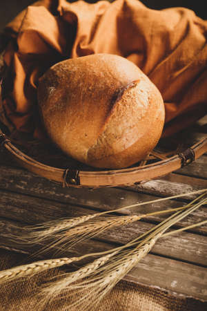 delicious natural aesthetic baked breadの写真素材