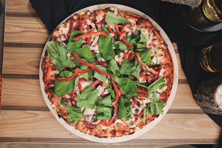 Delicious Mixture pizza Italian foodの写真素材