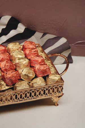 a lot of variety chocolate pralines