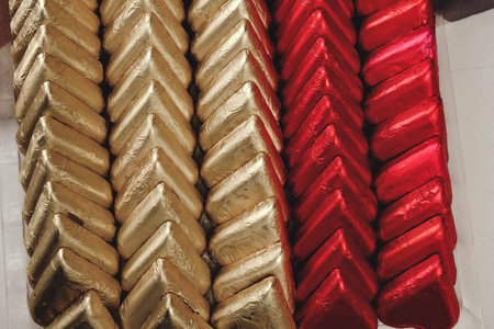 a lot of variety chocolate pralines