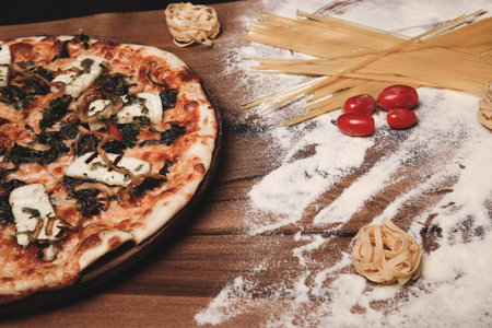 Delicious Mixture pizza Italian foodの写真素材