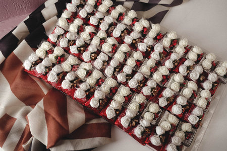 a lot of variety chocolate pralines