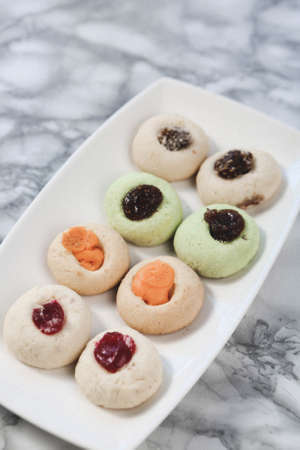 cookies with dark chocolate chipsの写真素材