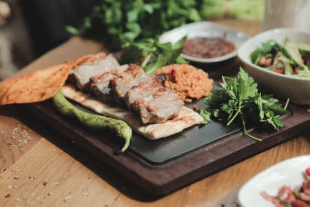 Turkish and Arabic Traditional Ramadan Kebabの写真素材
