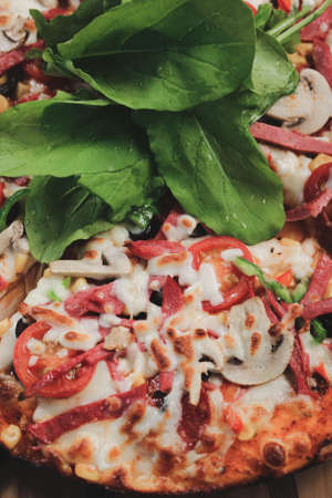 Delicious Mixture pizza Italian foodの写真素材