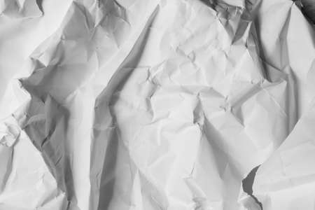 White creased crumpled paper background grunge texture backdropの写真素材