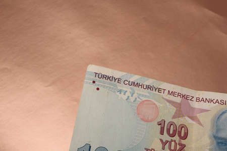 Turkish currency, Turkish lira banknotesの写真素材