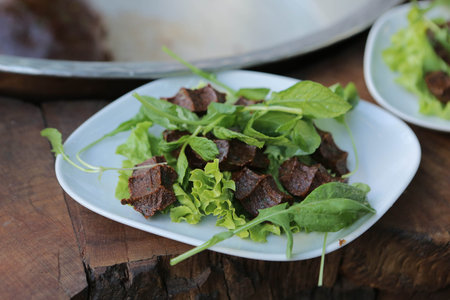 Turkish food, cigkofte, steak a la turca or chee koftaの写真素材