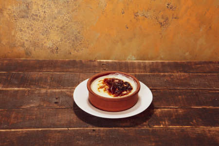 traditional Turkish dessert milk pudding with riceの写真素材