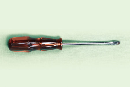 Screwdriver with a plastic handle