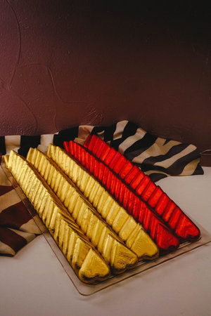 a lot of variety chocolate pralines