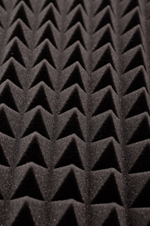 Close up of studio sound acoustic foam Background
