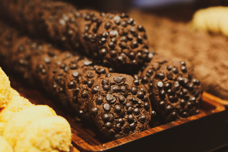 Group of assorted cookies. Chocolate chip, oatmeal raisin, white chocolate