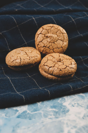 cookies with dark chocolate chipsの写真素材