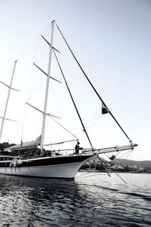 motor yacht in the seaの写真素材