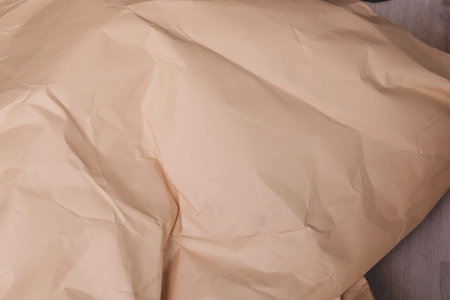 orange creased crumpled paper background grunge texture backdrop