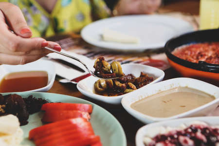 Rich and delicious breakfastの写真素材