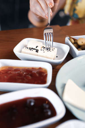 Rich and delicious breakfastの写真素材