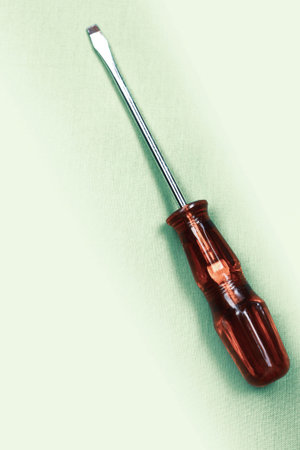 Screwdriver with a plastic handle