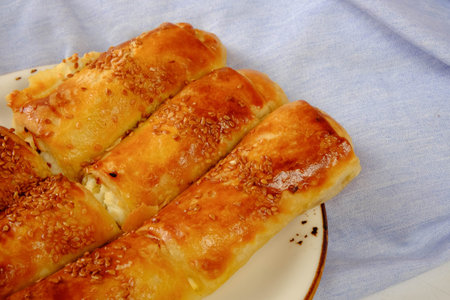 delicious layered pastry with cheese filling