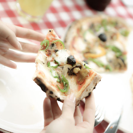 Delicious Mixture pizza Italian food
