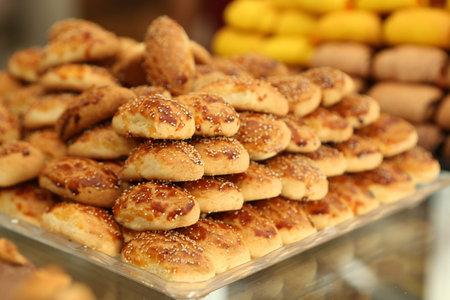 Group of assorted cookies. Chocolate chip, oatmeal raisin, white chocolate