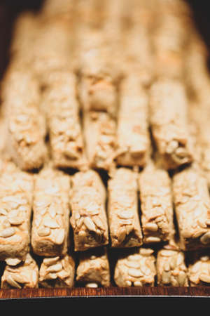 Group of assorted cookies. Chocolate chip, oatmeal raisin, white chocolateの写真素材