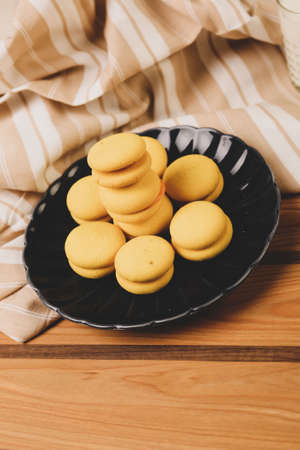 cookies with dark chocolate chipsの写真素材